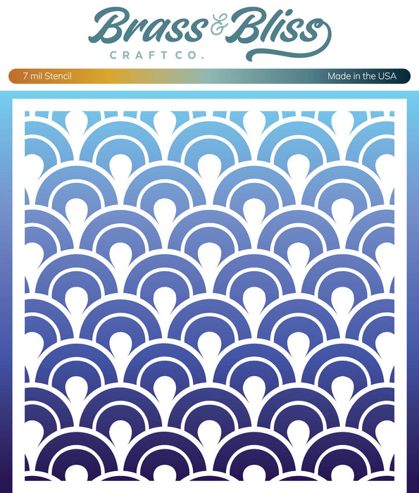4501 Deco Arches 6x6 Stencil
