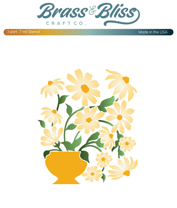 4502 Layered Spring Florals 3 Part Stencil