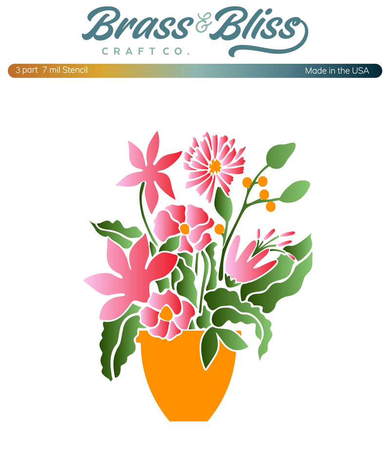 4503 Freshly Picked Florals 3 Part 6x6 Stencil