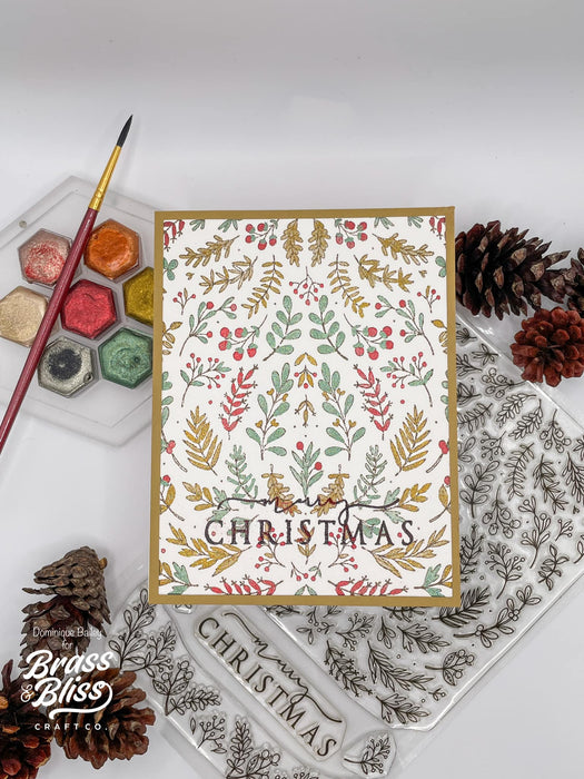 36050 Christmas Berry Delight - 5x8 Clear Stamp Set