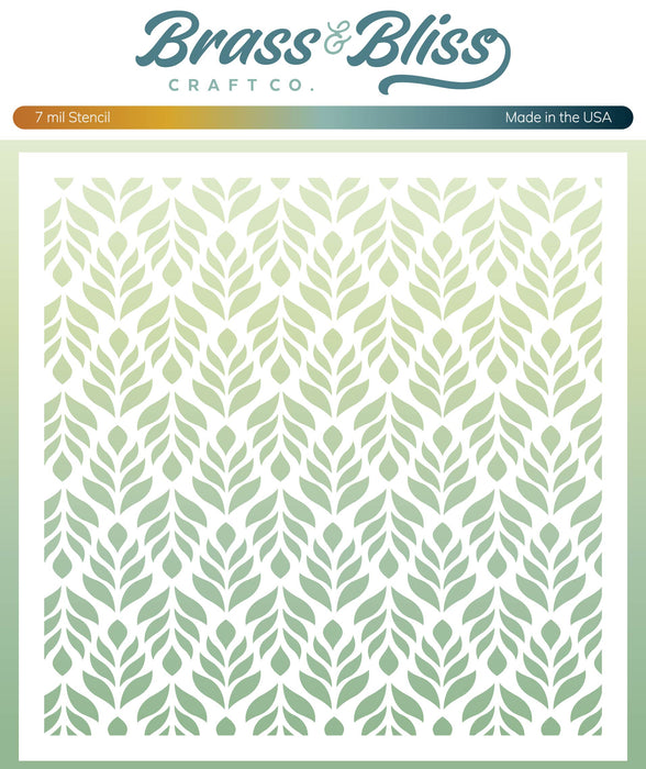 4505 Flourish Leaf 6x6 Stencil