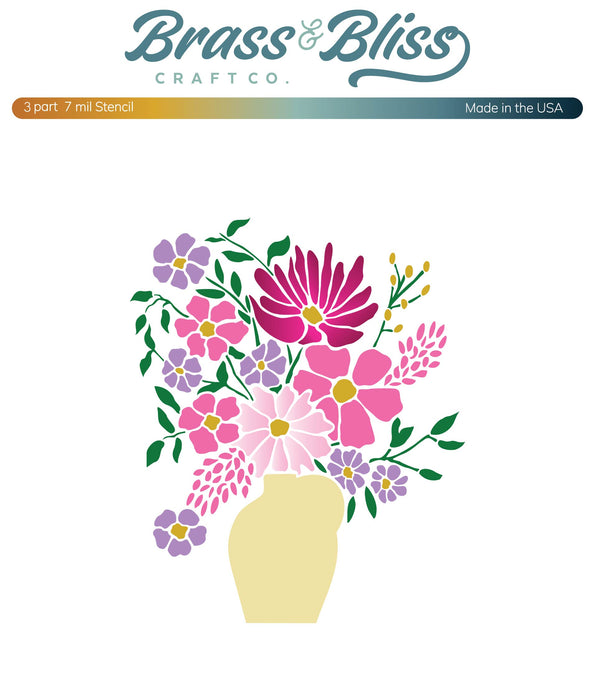 4507 Layered Heirloom Florals 3 Part Stencil