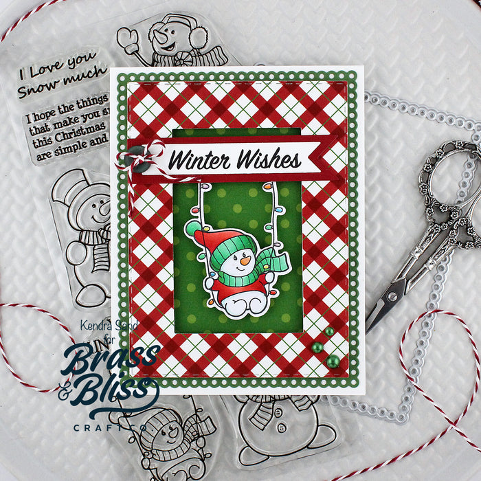 36039 Snowman Cheer - 4x8 Stamp Set