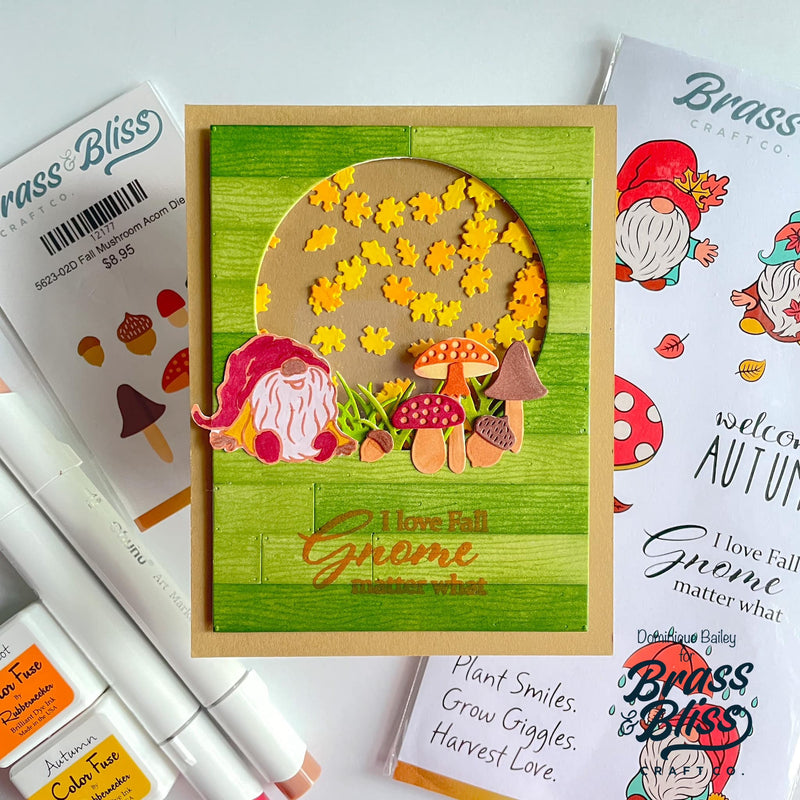 RN 35026 Autumn Gnomes - 4x8 Stamp Set