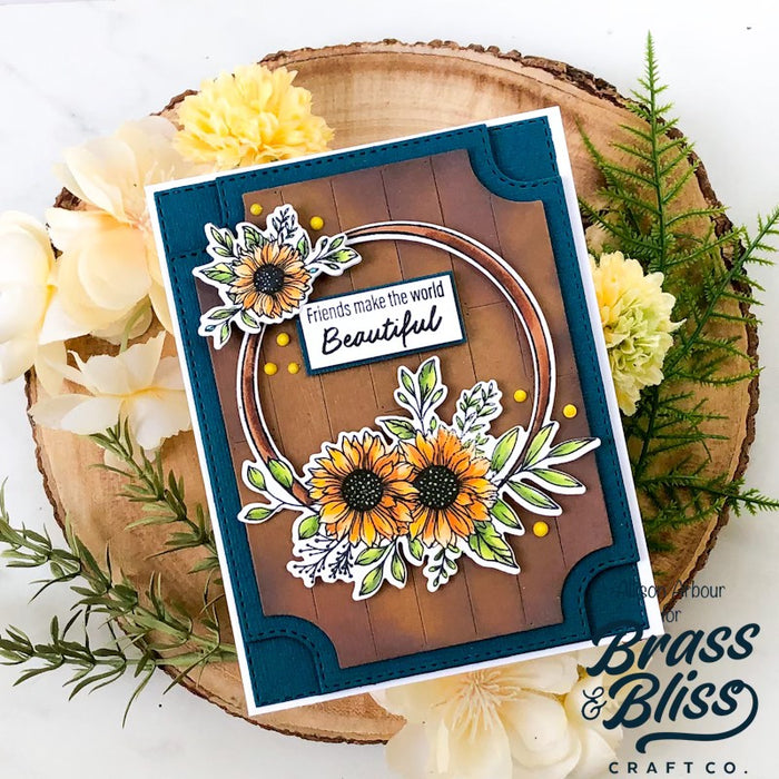 36053 Autumn Sunflowers - 4x8 Stamp Set