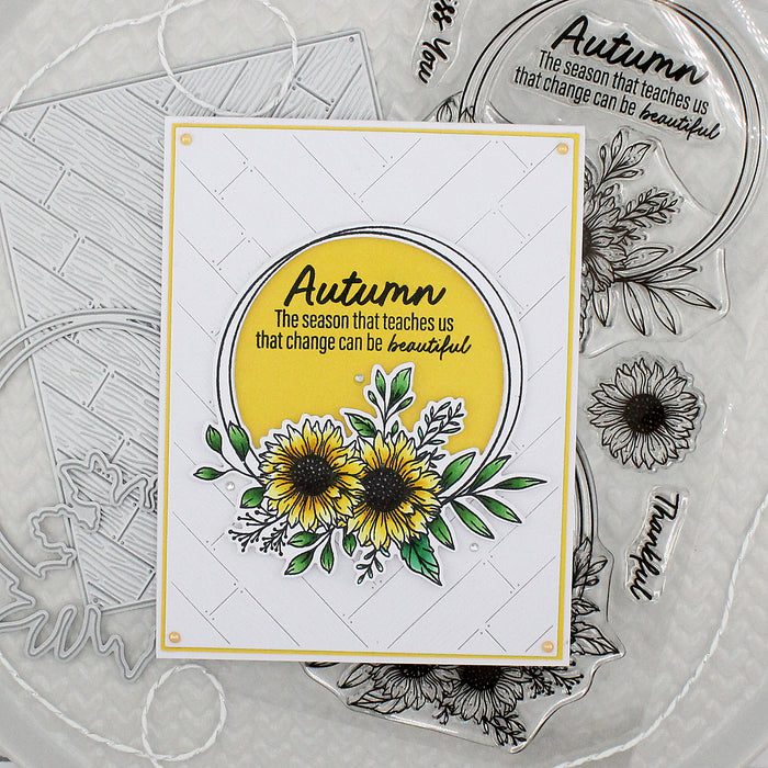 36053D Autumn Sunflowers Coordinating Die