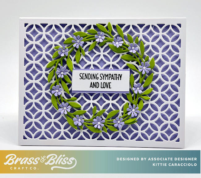 5743D Greenery Wreath w/ Flowers Die