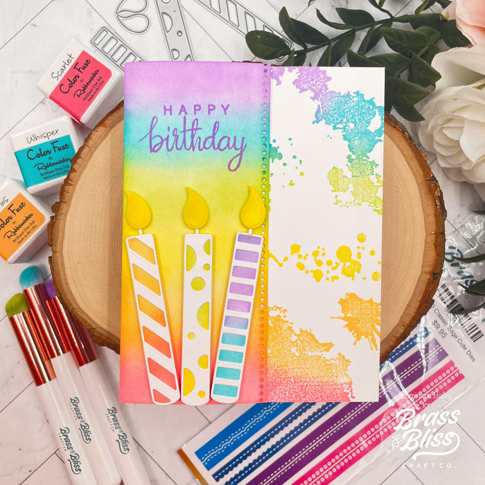 3480 Watercolor Splatter - 4x8 Stamp Set