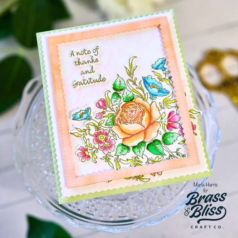 37004 Sketch Flower #2- 4x6 Stamp Set