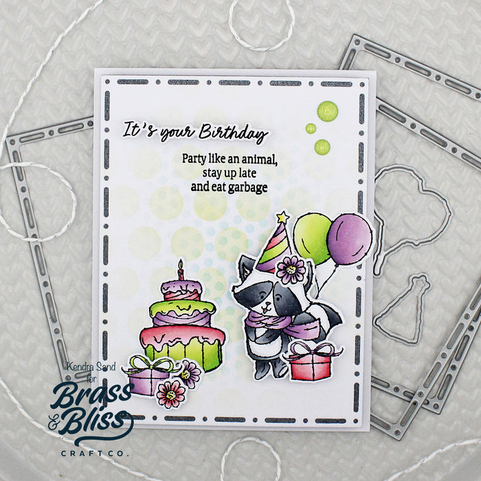 37003 Party Raccoons - 4x8 Stamp Set