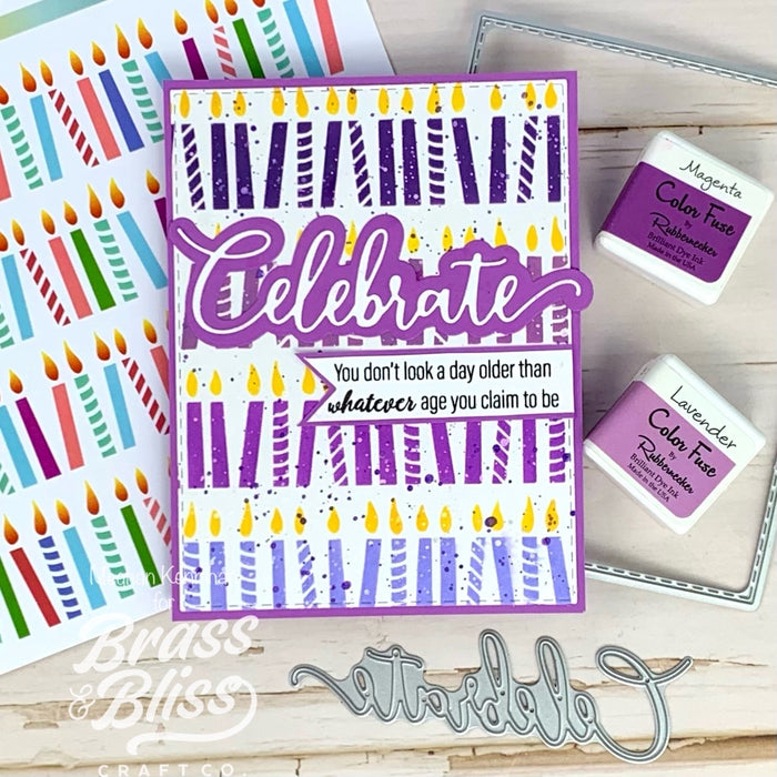 4406 Birthday Candles - 6x6 2 Part Stencil