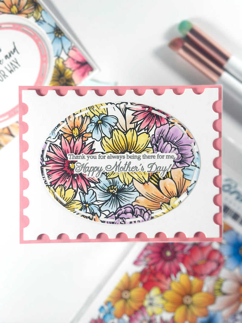 37012 Floral Background - 5x8 Stamp set