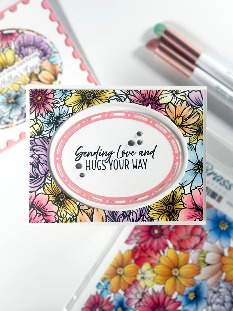 37012 Floral Background - 5x8 Stamp set