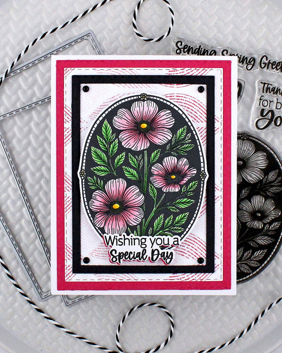 Label 37009 37009 Spring Greetings - 4x6 Stamp Set — Brass & Bliss Craft Co.