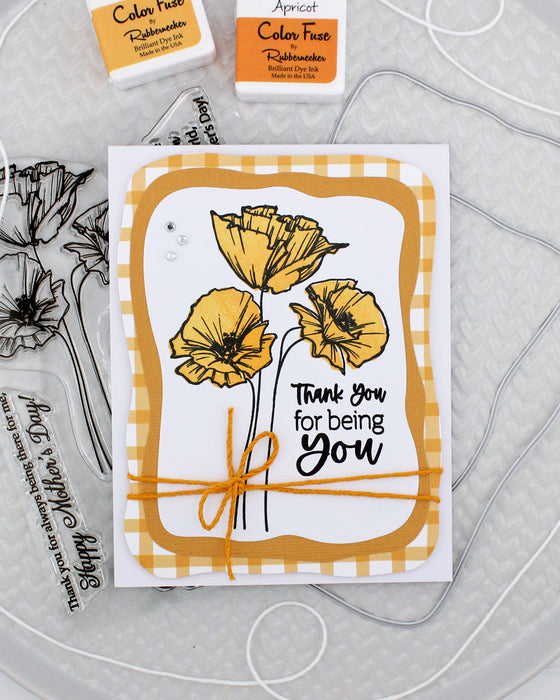 37022 Poppy Trio Watercolor - 4x6 Stamp Set