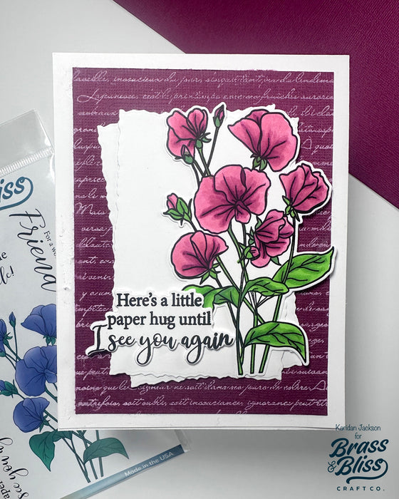 37013 Gardenia Floral - 4x6 Stamp Set