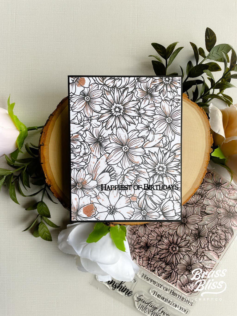 37012 Floral Background - 5x8 Stamp set