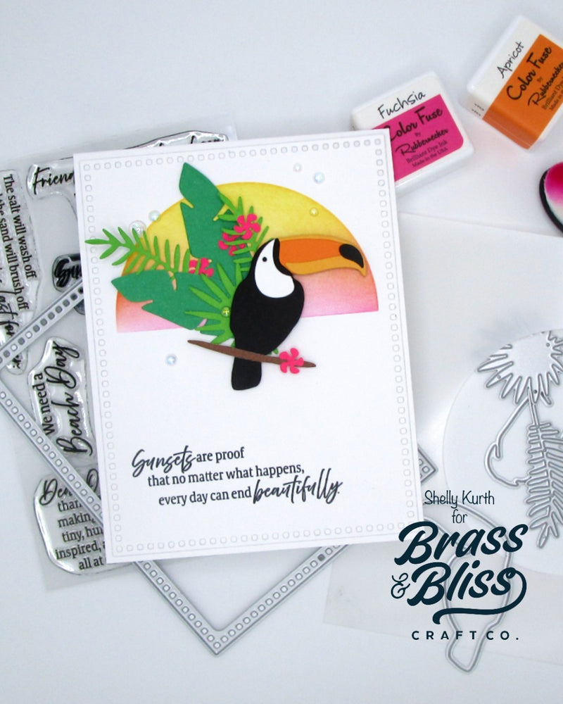 5817-01D Tropical Birds and Leaves Dies