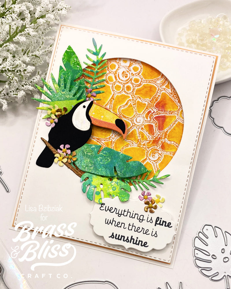 5817-01D Tropical Birds and Leaves Dies