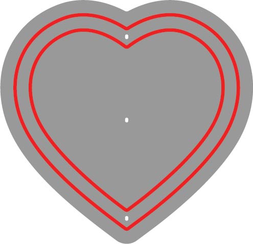 RN 5100-02D Small Heart Outline Die