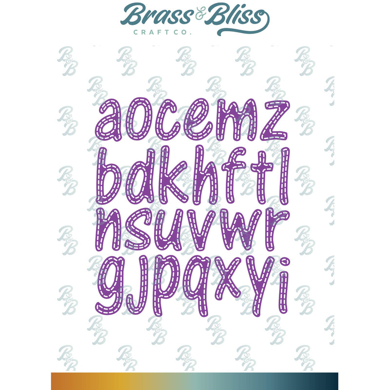5140-02D Lower Case Alphabet with Stitch Die