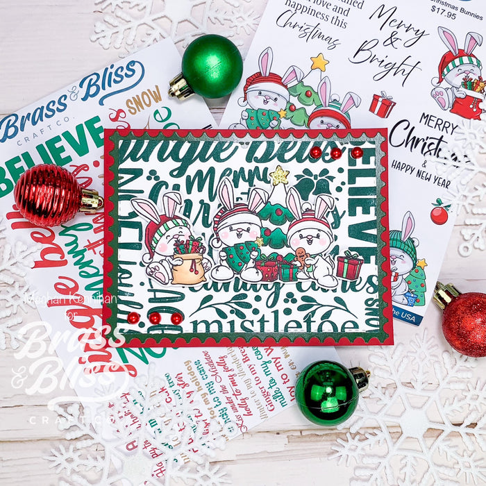 37037 Christmas Bunnies - 5x6 Stamp Set