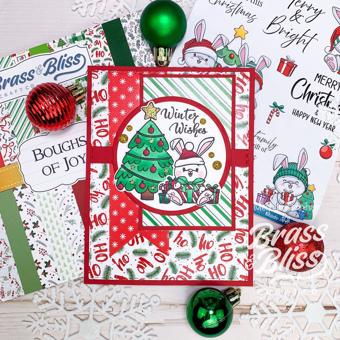 37037 Christmas Bunnies - 5x6 Stamp Set