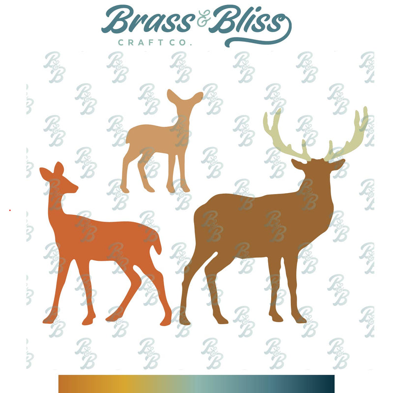 5162-10D Deer Family #1 Die