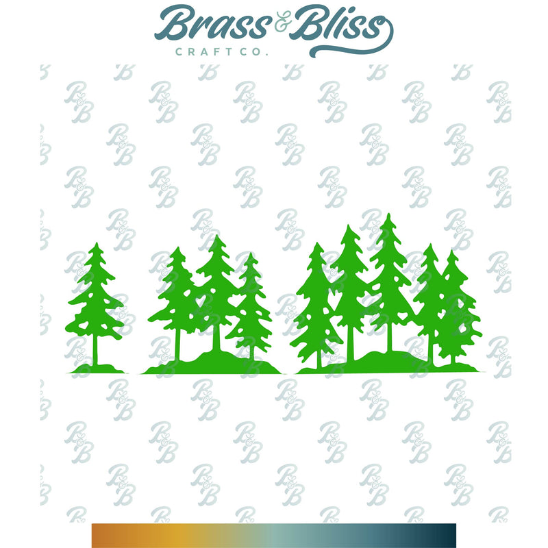 5164-01D Three Pine Tree Forest Die