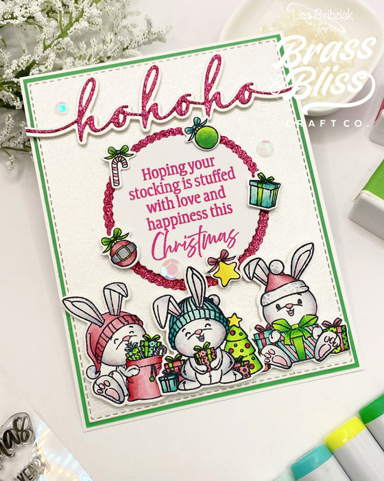 37037 Christmas Bunnies - 5x6 Stamp Set