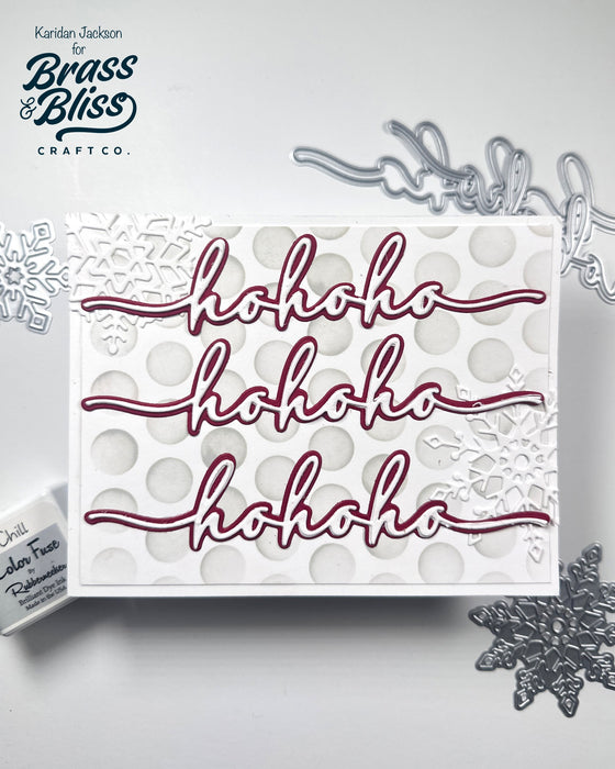 5829-01D Ho Ho Ho Script Die