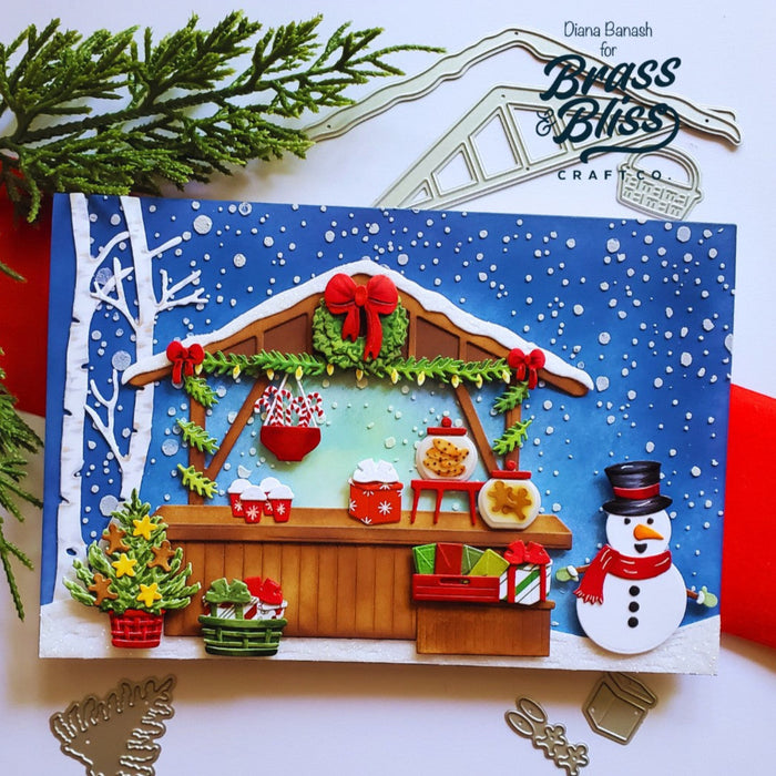 4407 Falling Snow 6x6 Stencil