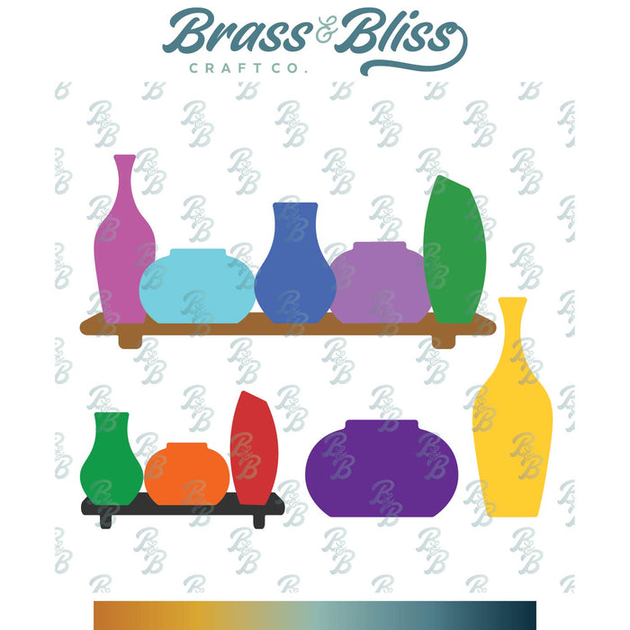 5309-05D Vases and Shelves Die