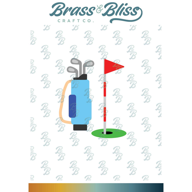5313-01D Golf Bag and Flag Stick Die