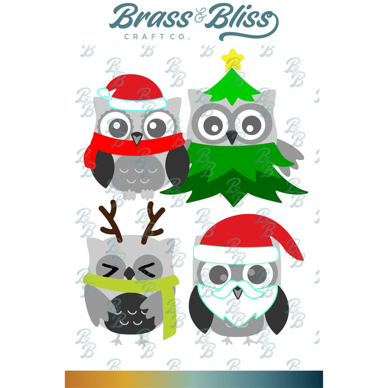 RN 5335-03D Owl Christmas add on's Die
