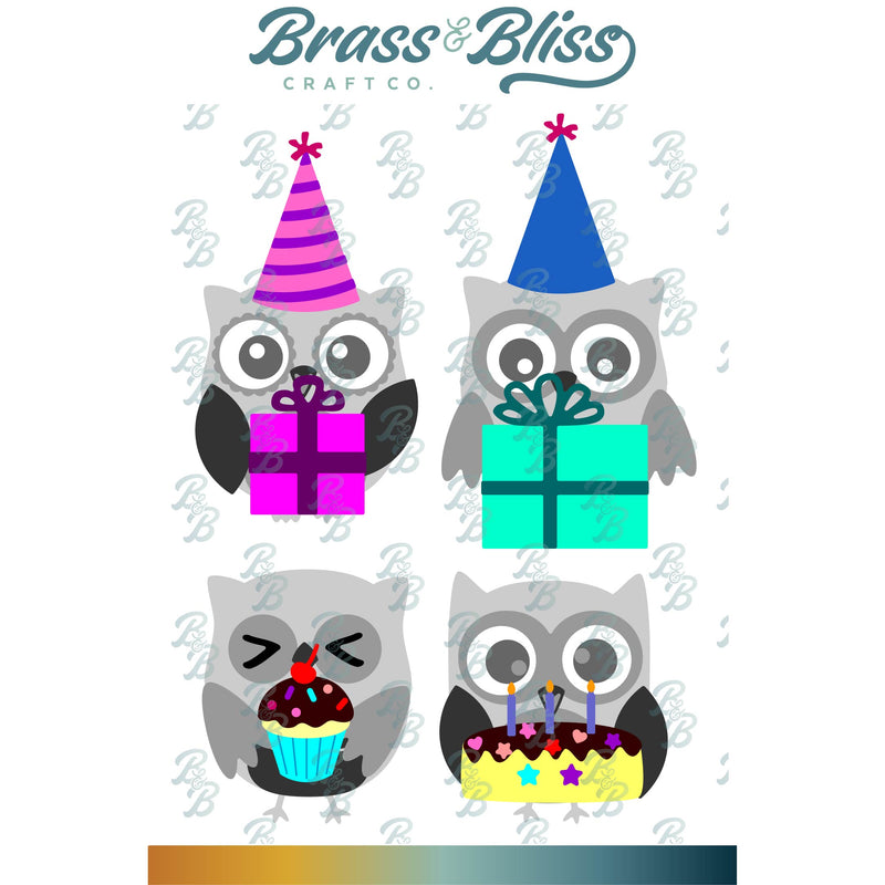 RN 5335-04D Owl Birthday Add on Die