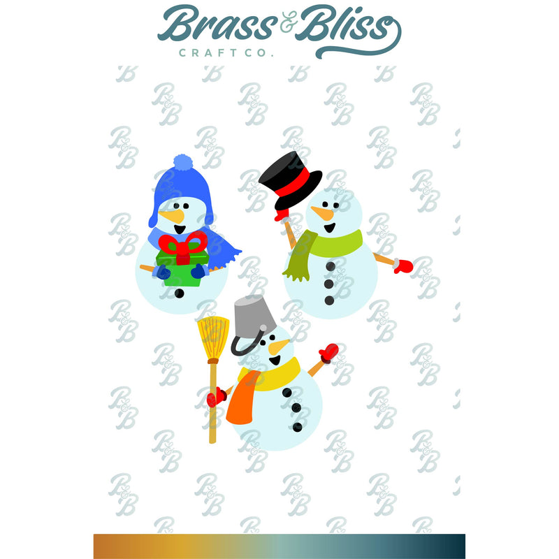 5337-03D Winter Snowmen Die