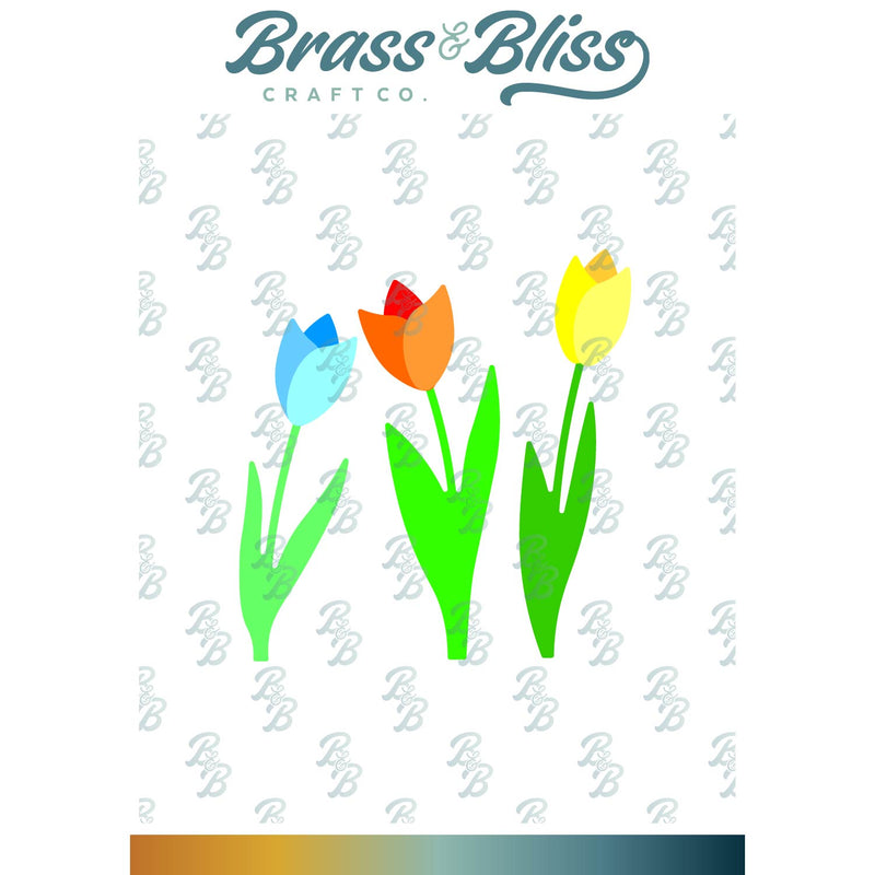 5402-01D Tulips and Stems Die