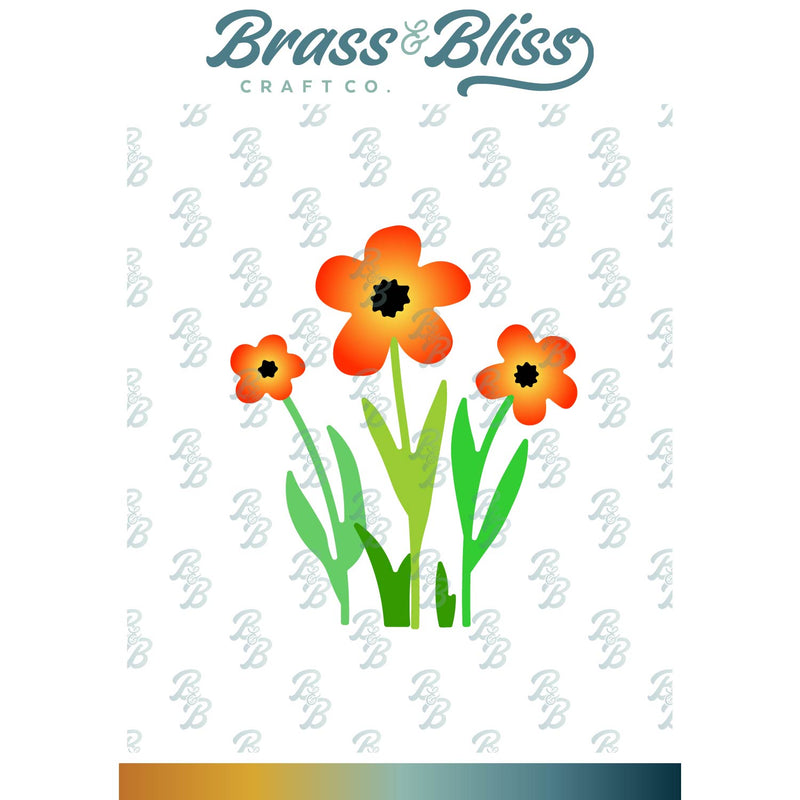 RN 5402-04D Classic Flower and Stems Die