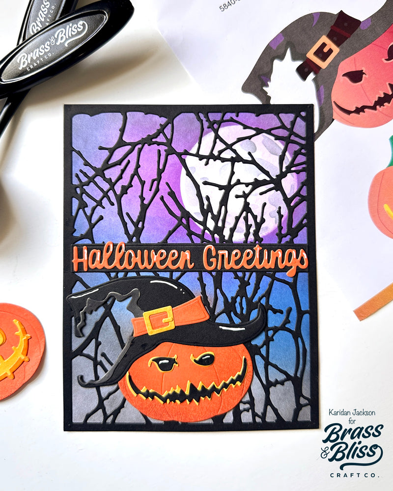 5840-01D Spooky Jack-O-Lantern Die