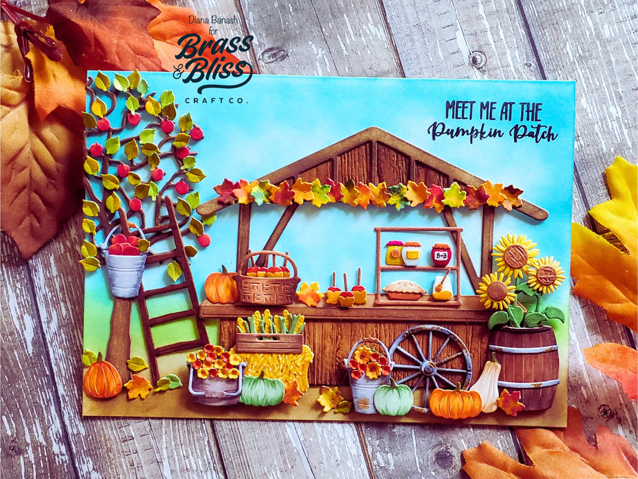 37043 Hello Fall Sign Sayings - 4x6 Stamp set