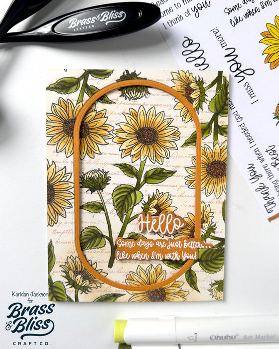 37034 Sunflower Serenade - 4x6 Stamp Set