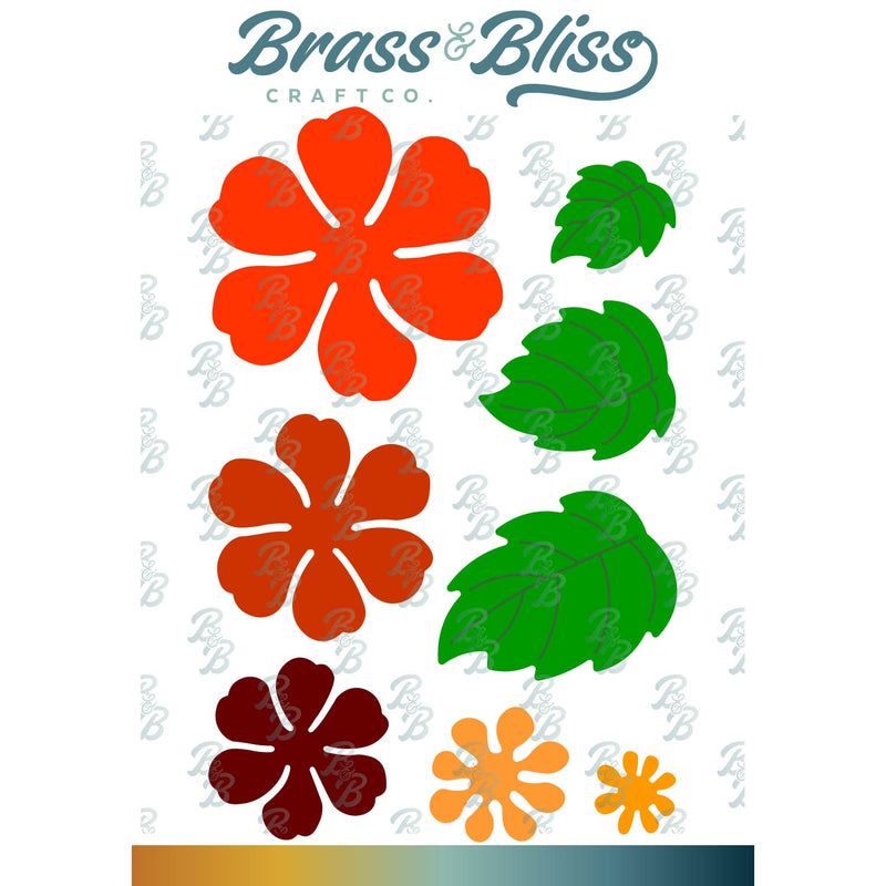 5508-03D Stackable Flowers/Leaves #3 Die