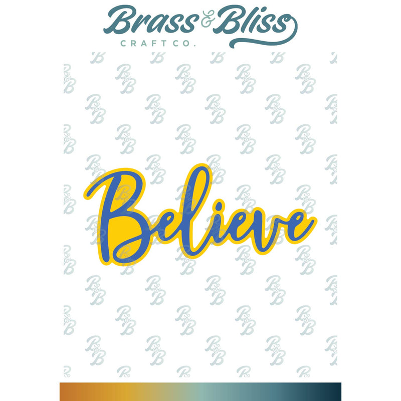 5515-06D Believe Word w/ Shadow Die