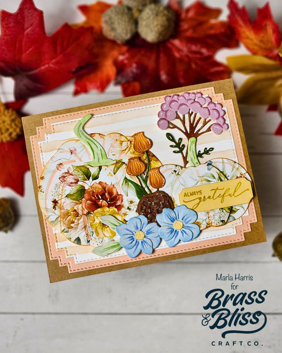 5832-04D Fall Florals Die