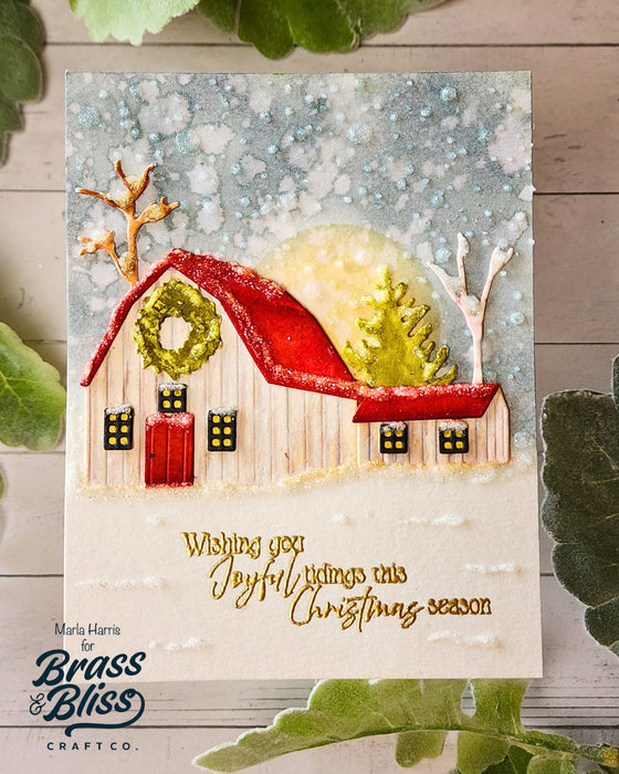 5722-04D Fall Farm Scape Die