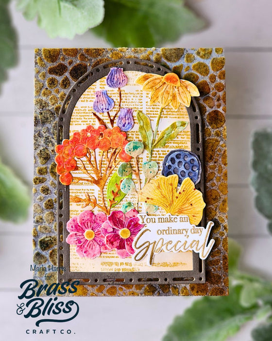 5832-04D Fall Florals Die