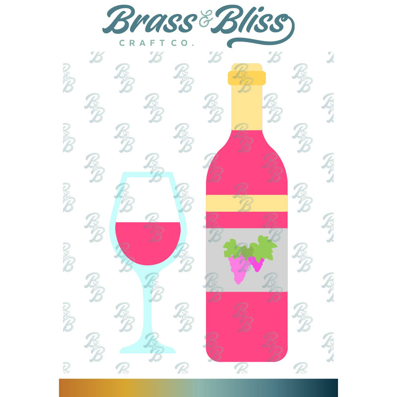 5603D Wine Glass and Bottle Die