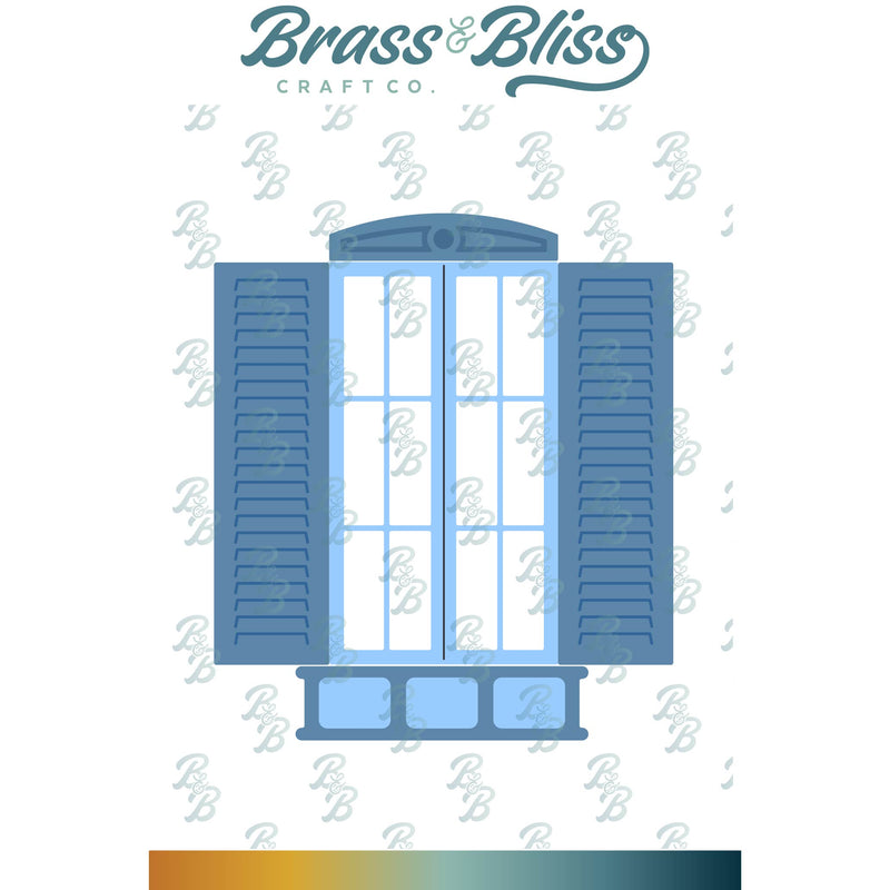 5609D Window with Shutters Die