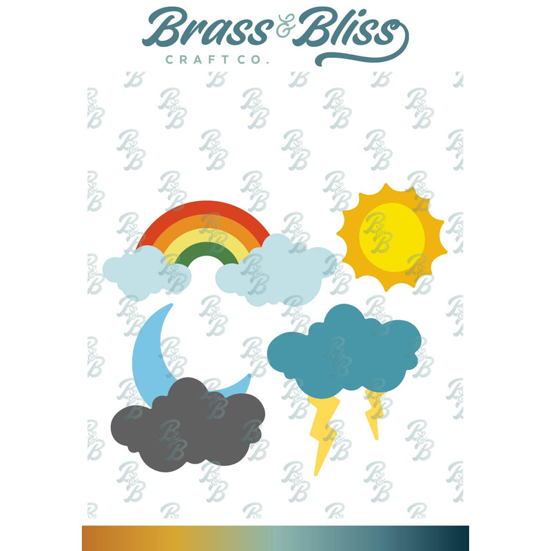 RN 5613-06D Rainbow and Clouds Die